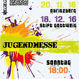 Plakat von der Jugendmesse Dekanat Göttweig