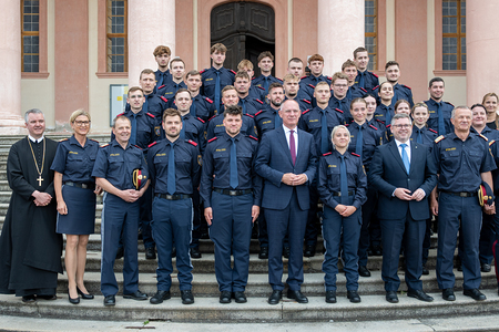 Ausmusterung und Angelobung Polizei 2025 / Stift Göttweig, Pater Pius Nemes Ausmusterung und Angelobung Polizei 2025