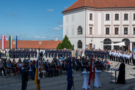 Ausmusterung und Angelobung Polizei 2025 / Stift Göttweig, Pater Pius Nemes Ausmusterung und Angelobung Polizei 2025