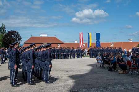 Ausmusterung und Angelobung Polizei 2025 / Stift Göttweig, Pater Pius Nemes Ausmusterung und Angelobung Polizei 2025