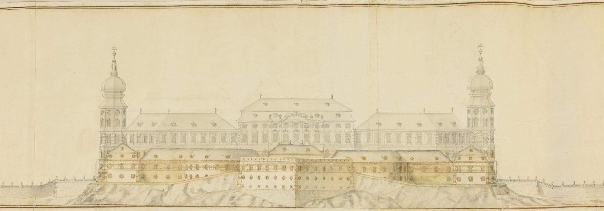 Stift Göttweig barocker Plan Westansicht / Bernhard Rameder