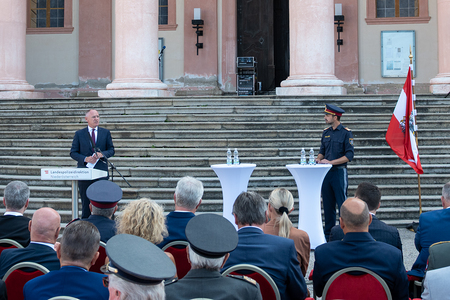 Ausmusterung und Angelobung Polizei 2025 / Stift Göttweig, Pater Pius Nemes Ausmusterung und Angelobung Polizei 2025