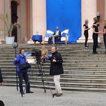 ORF bei der Generalprobe Nathan der Weise im Stift Göttweig