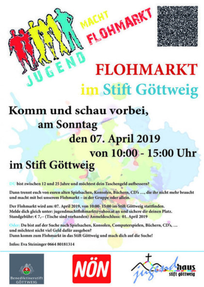 jugendmachtflohmarkt 2019 im Stift Göttweig Plakat
