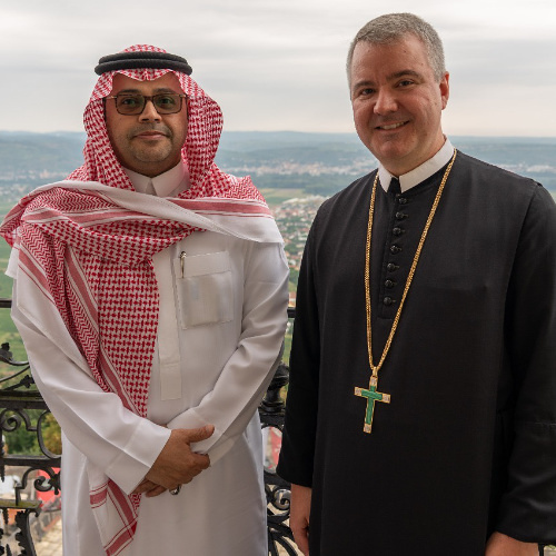 Präsident der King Saud University, S. Exzellenz Ali Masmali, und Abt Patrick Schöder OSB