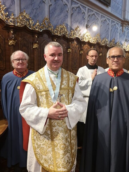 Feierliche Aufnahme neuer Mitglieder im Konstantinischen St. Georgs-Orden des Hauses Bourbon-Sizillien im Stift Göttweig.