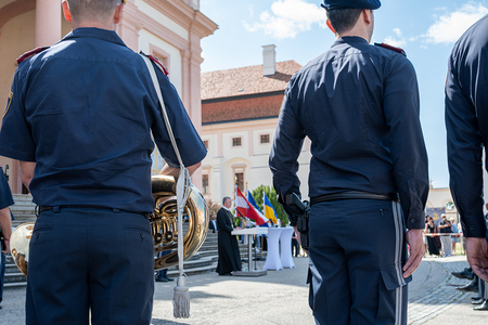 Ausmusterung und Angelobung Polizei 2025 / Stift Göttweig, Pater Pius Nemes Ausmusterung und Angelobung Polizei 2025