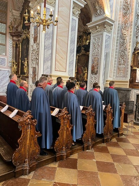 Feierliche Aufnahme neuer Mitglieder im Konstantinischen St. Georgs-Orden des Hauses Bourbon-Sizillien im Stift Göttweig.