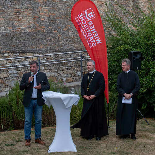 Sommerfest 2026 - LAbg. Josef Edlinger,  Abt Patrick und Prior Pater Pirmin