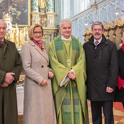 Abt Columban dankt Dr. Pröll, Landeshauptfrau Mag. Mikl-Leitner und Präsident Mag. Erwin Hameseder